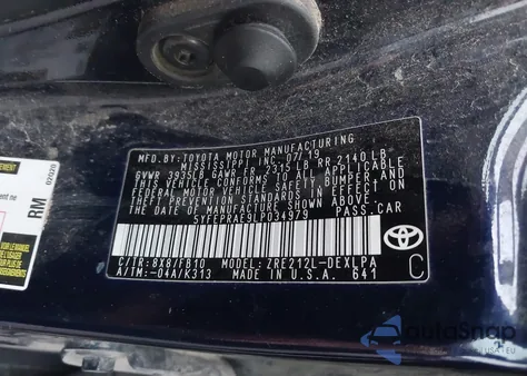 2020 Toyota Corolla Le z USA, uszkodzony, nr VIN 5YFEPRAE9LP034979